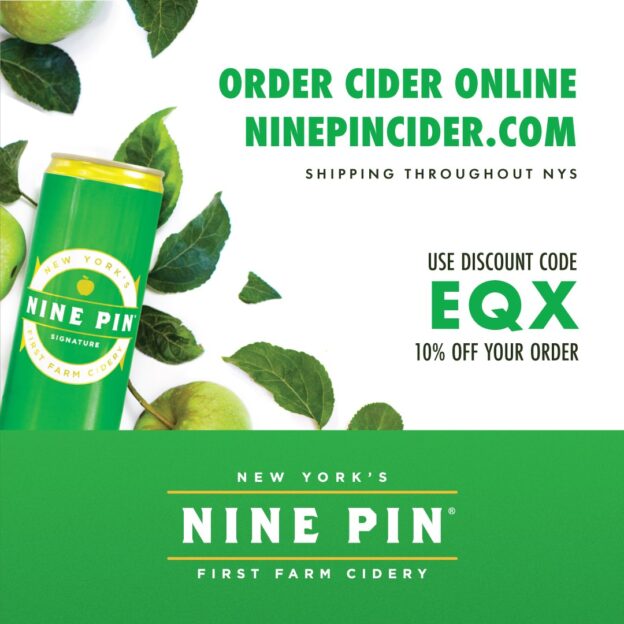 Nine Pin Cider Code EQX Graphic 102.7 WEQXFM The Real Alternative